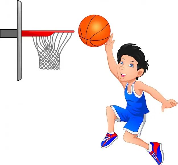 Animasi pertandingan basket yang menegangkan