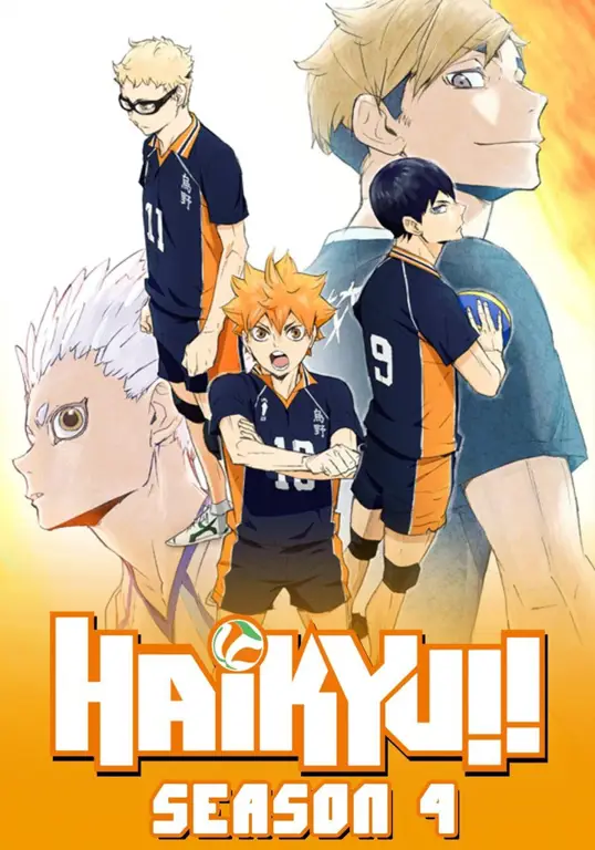 Adegan klimaks pertandingan final di season 4 Haikyuu