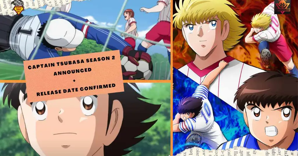 Adegan pertandingan sengit di Captain Tsubasa Season 2