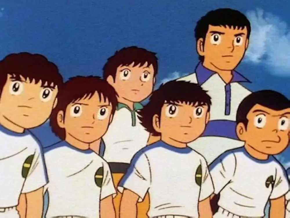 Adegan pertandingan sengit Captain Tsubasa