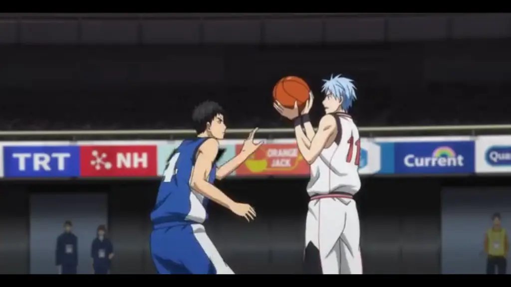 Screenshot adegan menegangkan dari Kuroko no Basket Season 3