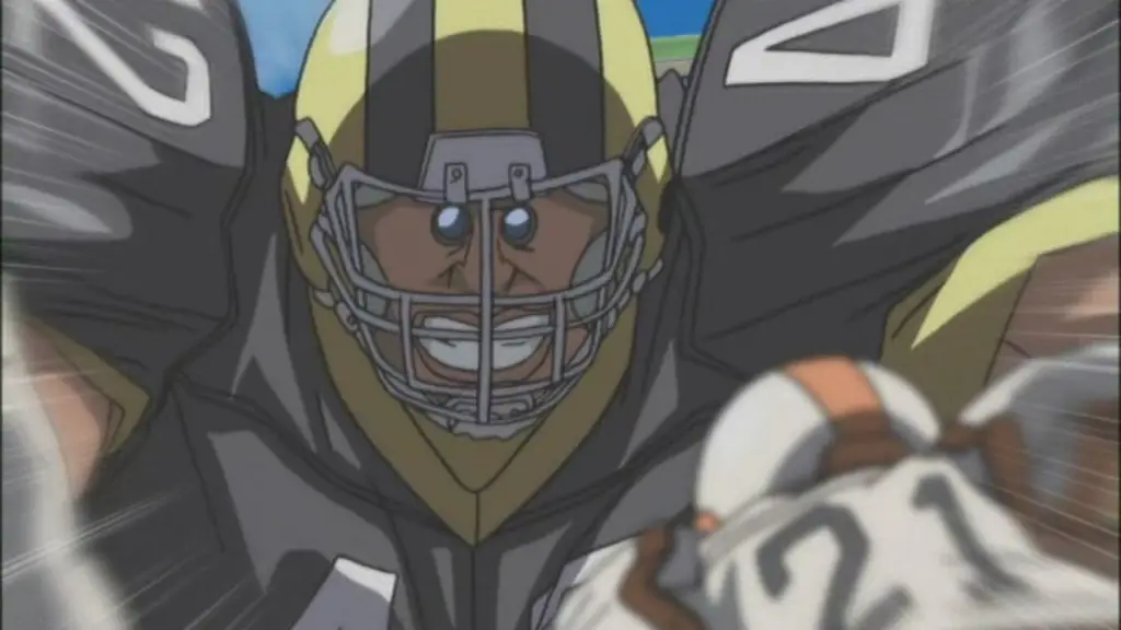 Adegan pertandingan sepak bola Amerika dalam anime Eyeshield 21