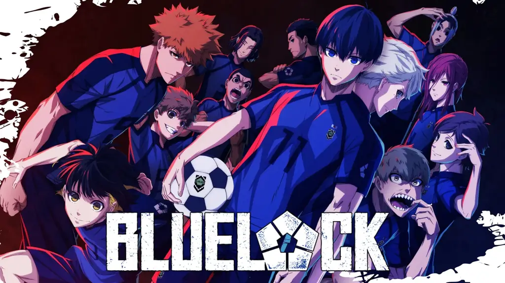 Pertandingan Sepak Bola di Blue Lock Lapangan sepak bola dalam anime Blue Lock
