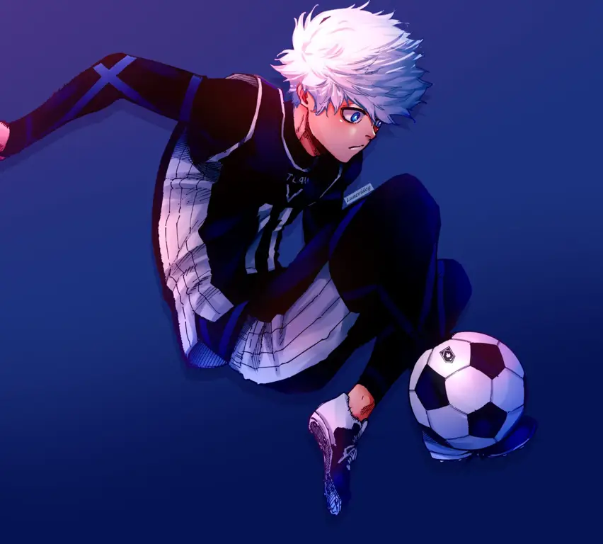 Gambar adegan sepak bola dari anime Blue Lock