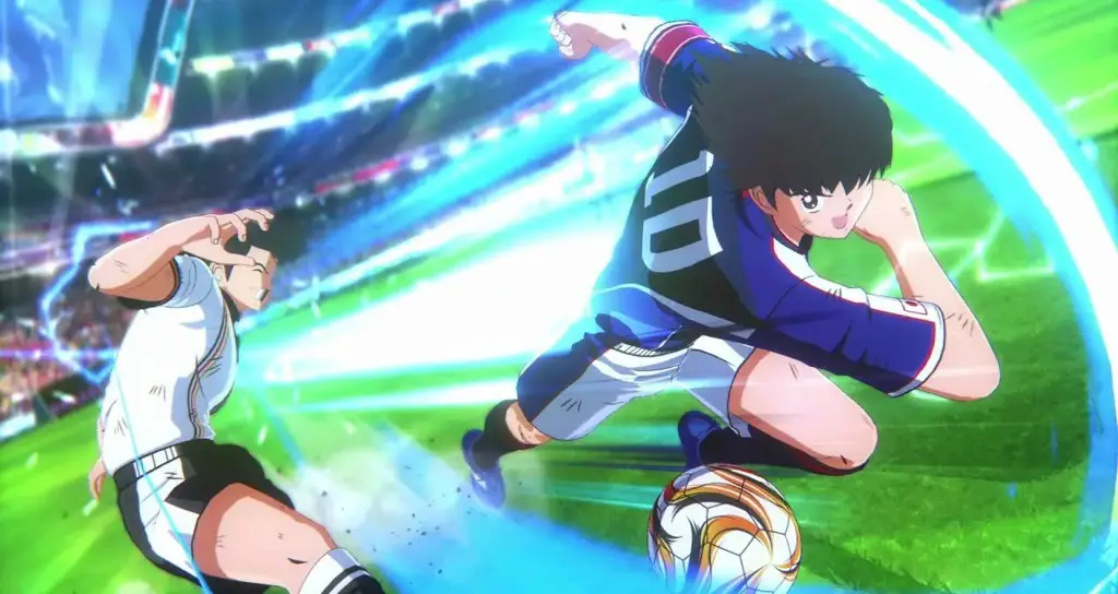 Lapangan sepak bola bergaya anime