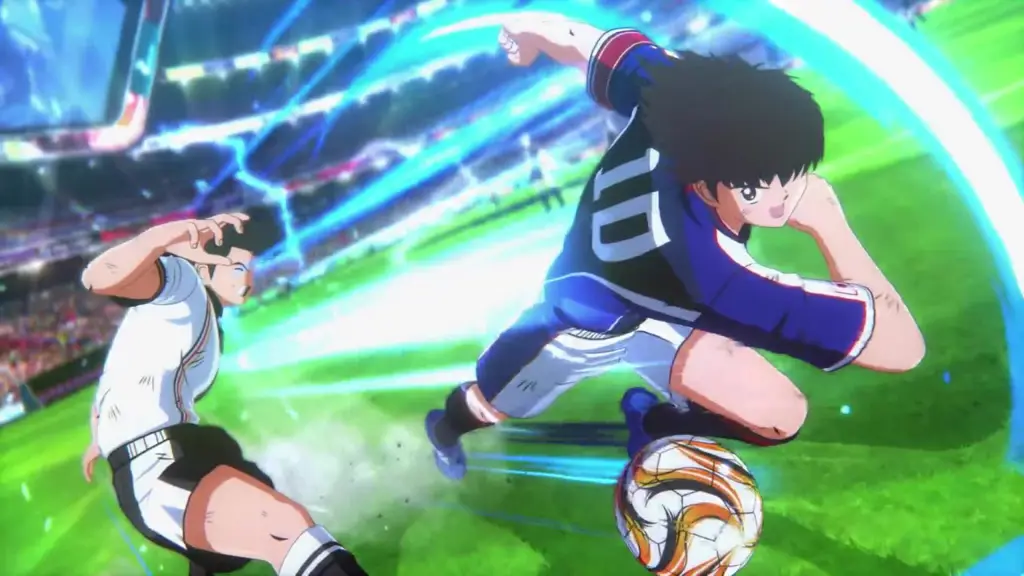 Gambar pertandingan sepak bola Captain Tsubasa