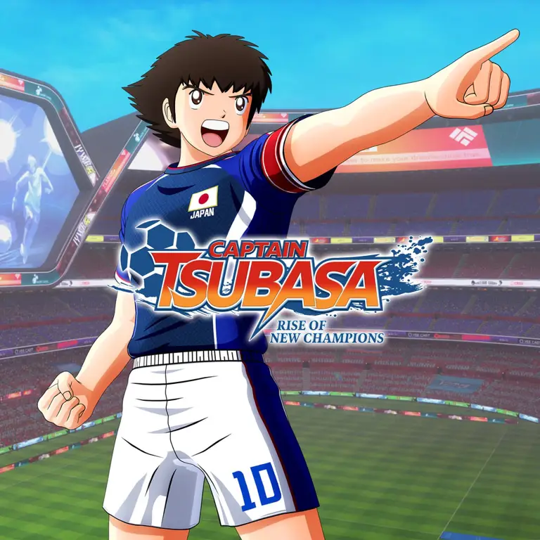 Adegan pertandingan sepak bola di Captain Tsubasa 2018