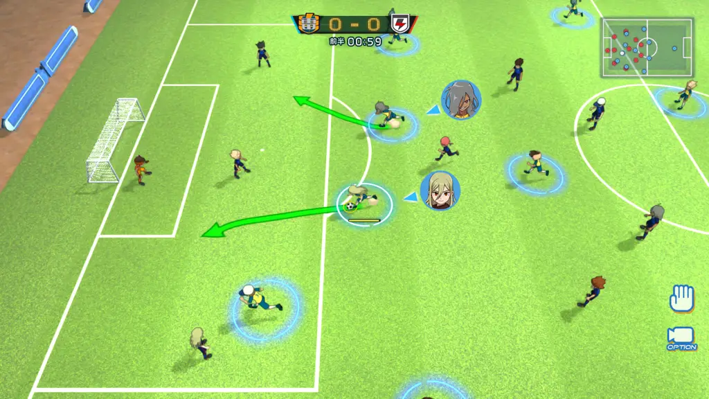 Adegan pertandingan sepak bola Inazuma Eleven