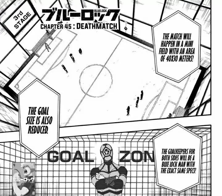 Lapangan sepak bola dalam manga Blue Lock