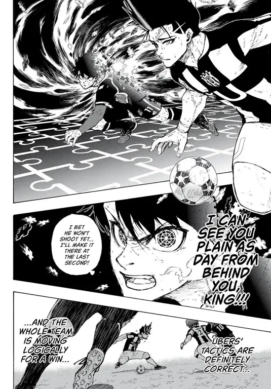 Pertandingan seru dan menegangkan di chapter 226 Aksi di lapangan sepak bola Blue Lock chapter 226