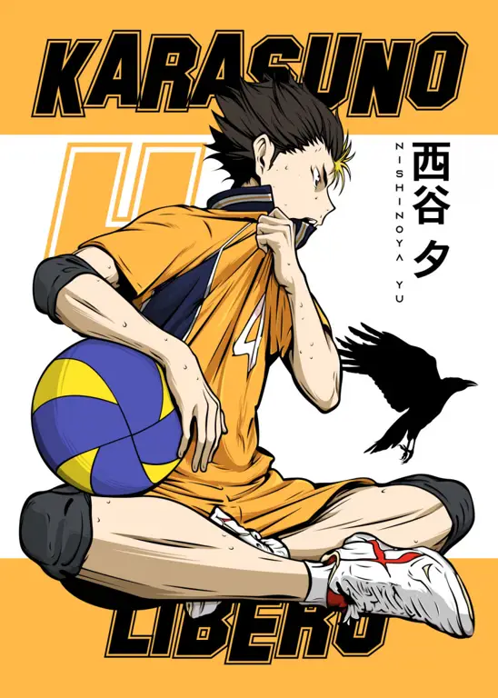 Gambar pertandingan voli dalam anime Haikyuu!!