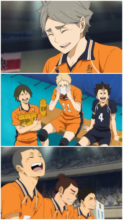Pertandingan voli menegangkan dalam manga Haikyuu Panel-panel manga Haikyuu yang menampilkan pertandingan voli yang menegangkan