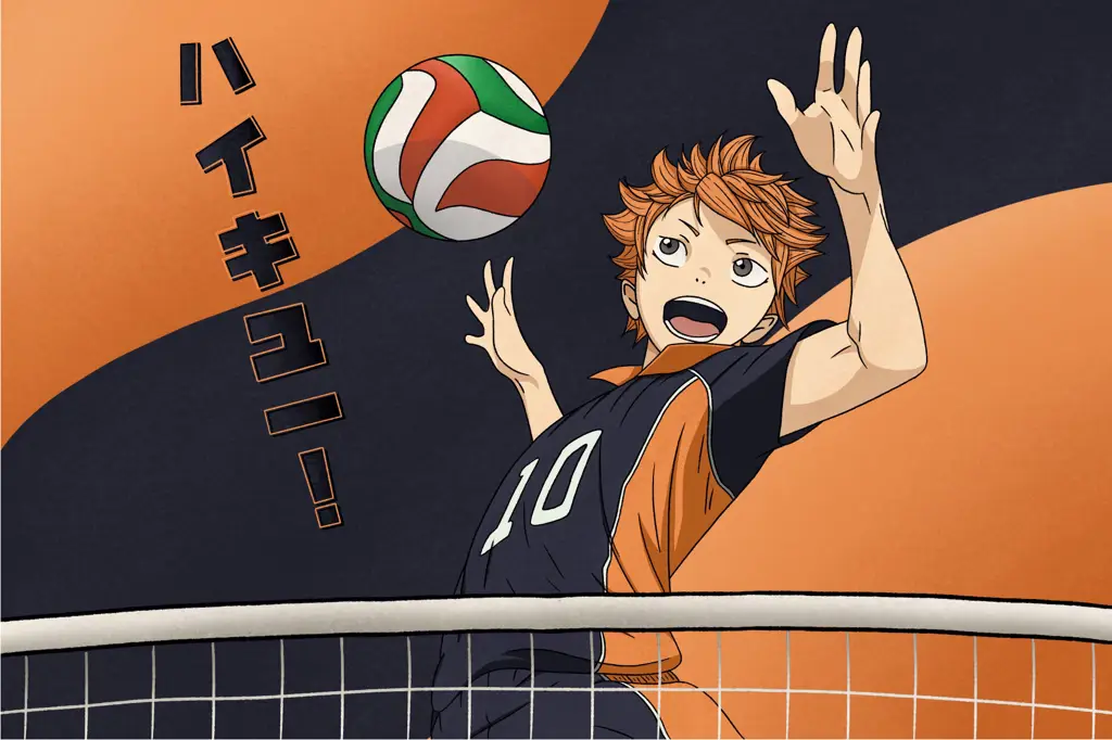 Pertandingan Voli Sengit Gambar pertandingan voli seru dari Haikyuu!! Season 4
