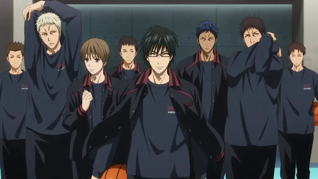 Adegan pertandingan sengit di Winter Cup dalam Kuroko no Basuke Season 4