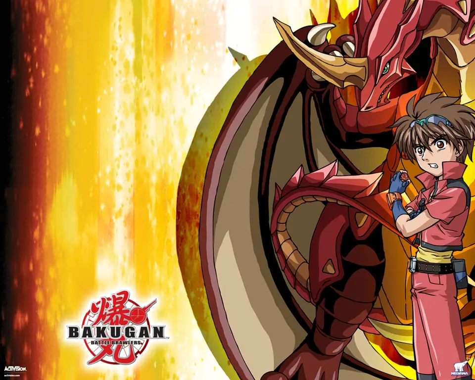 Gambar dari pertarungan Bakugan yang seru