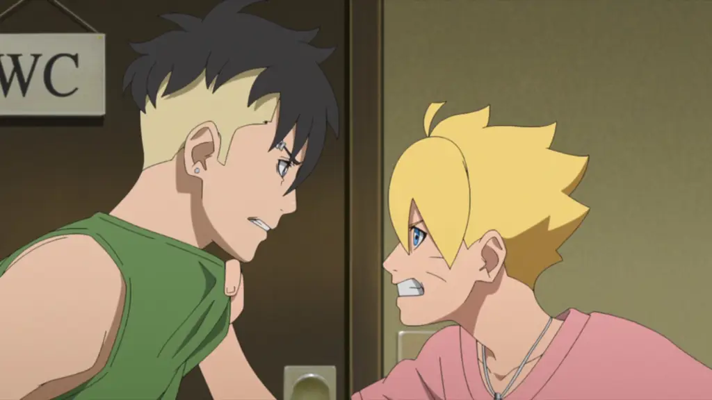 Boruto dan Kawaki bertarung