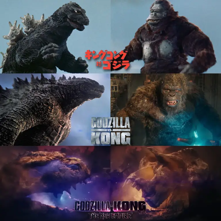 Godzilla dan Kong bertarung