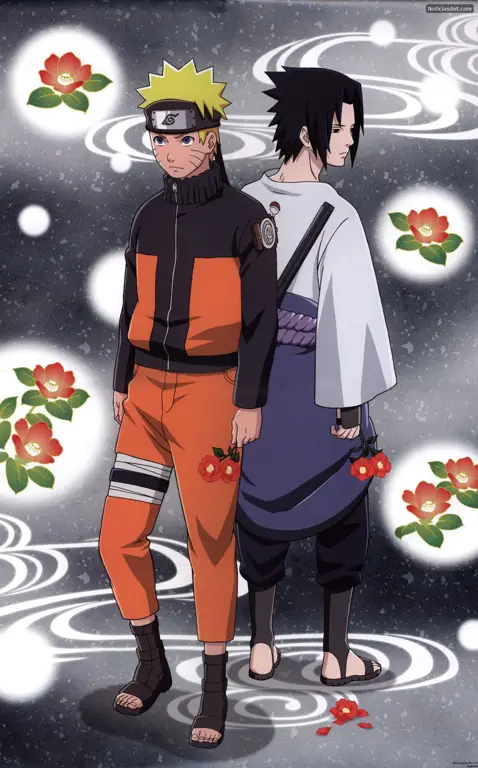 Pertarungan epik antara Naruto dan Sasuke Naruto dan Sasuke sedang bertarung