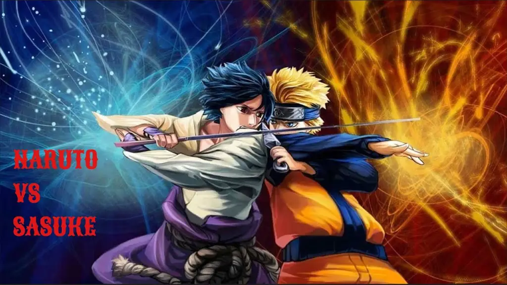 Naruto dan Sasuke bertarung dengan sengit