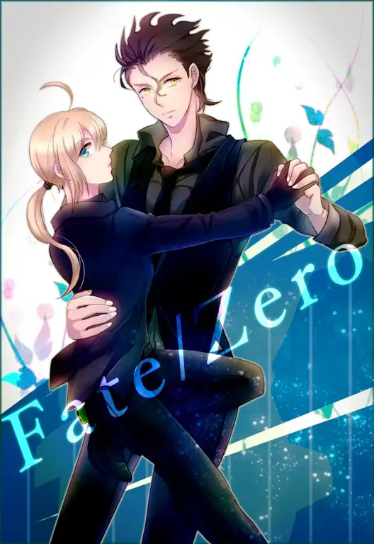 Gambar Saber dan Lancer sedang bertarung dalam Fate Zero