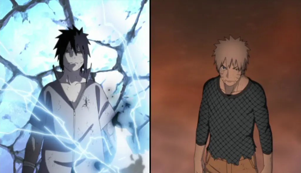 Gambar pertarungan Sasuke vs Naruto