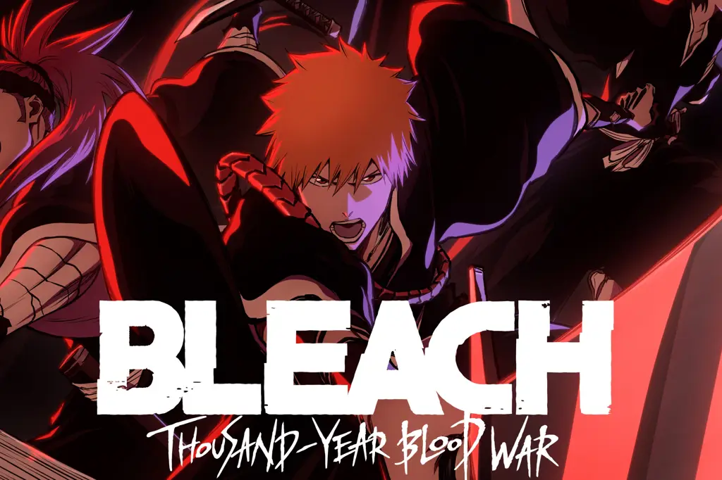 Gambar yang menampilkan cuplikan pertarungan epik dari Bleach: Thousand-Year Blood War.