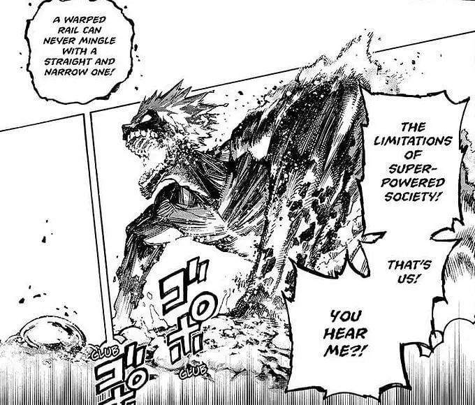 Adegan pertarungan seru dari My Hero Academia chapter 260