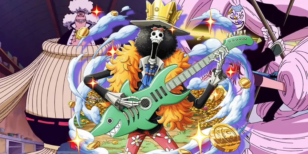 Para karakter One Piece sedang bertarung dengan sengit