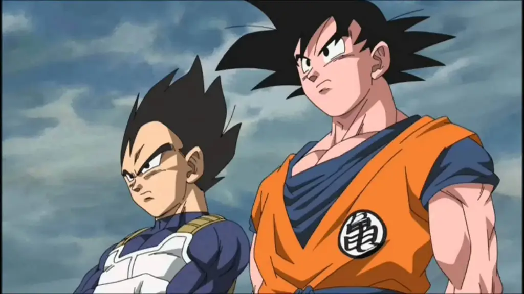 Gambar Goku dan Vegeta dalam anime Dragon Ball Super