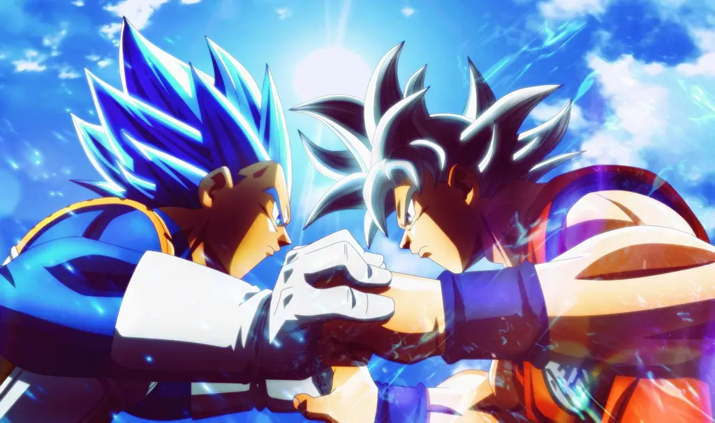 Goku dan Vegeta bertarung sengit dalam Dragon Ball