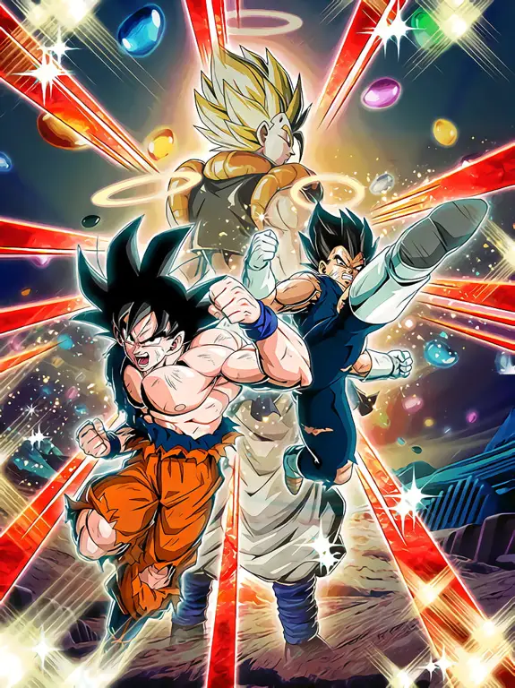 Goku dan Vegeta bertarung sengit