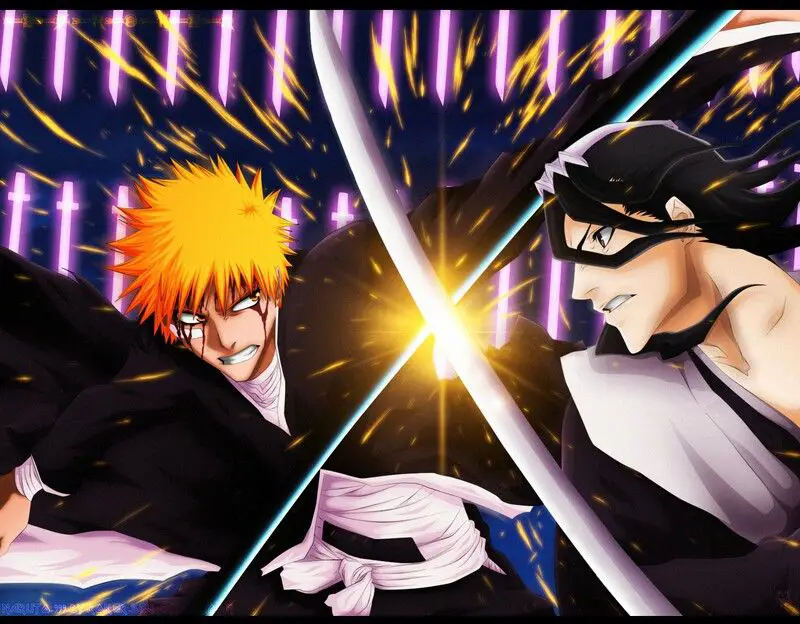 Ichigo Kurosaki dan Byakuya Kuchiki bertarung sengit dalam Bleach episode 23.