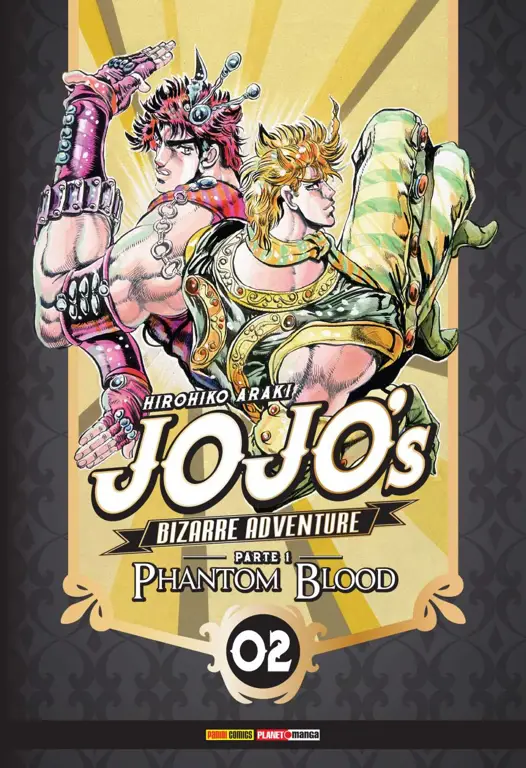 Gambar Jonathan Joestar dan Dio Brando dalam pertarungan sengit.