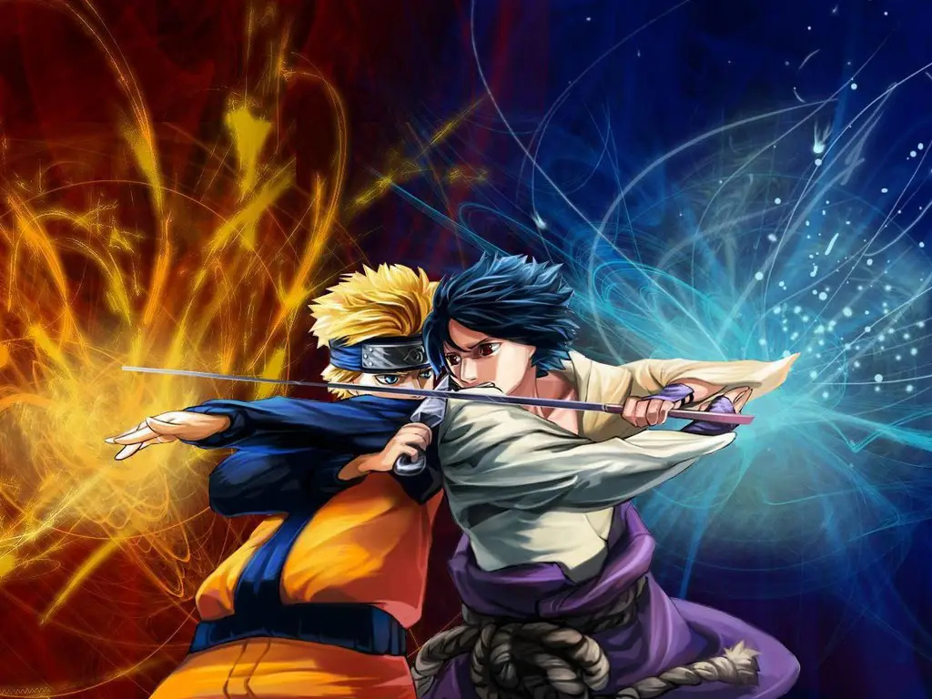 Gambar pertarungan Naruto dan Sasuke