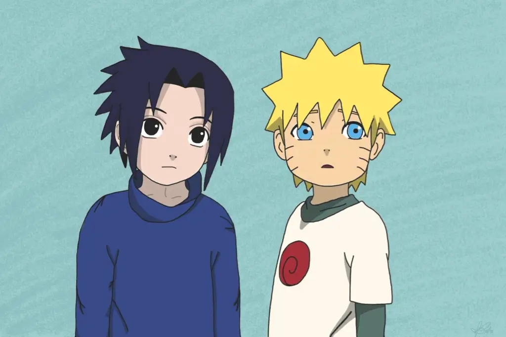 Naruto dan Sasuke bertarung dalam pertarungan yang menegangkan.