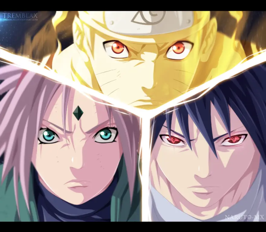 Gambar Naruto dan Sasuke bertarung