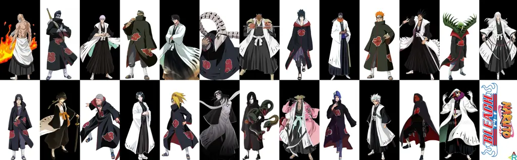 Gambar pertarungan karakter Naruto dan Bleach