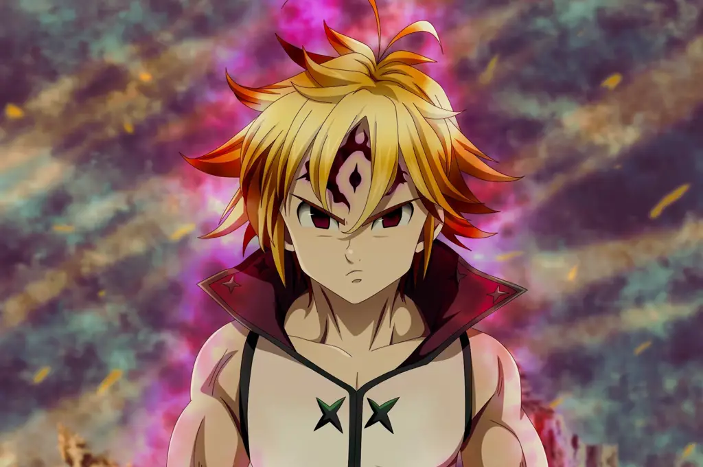 Adegan anime Seven Deadly Sins yang penuh aksi