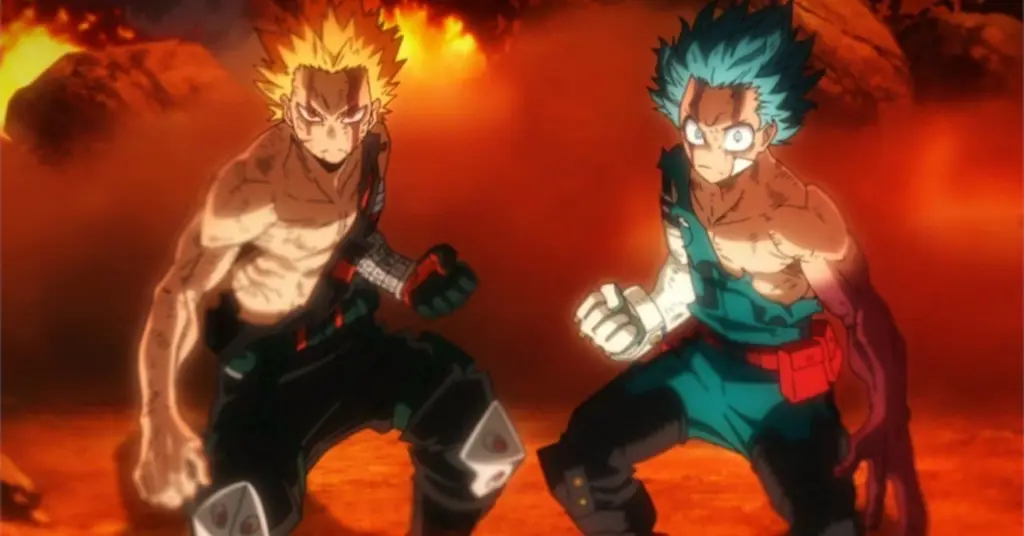 Adegan pertarungan seru dalam Boku no Hero Academia Season 5