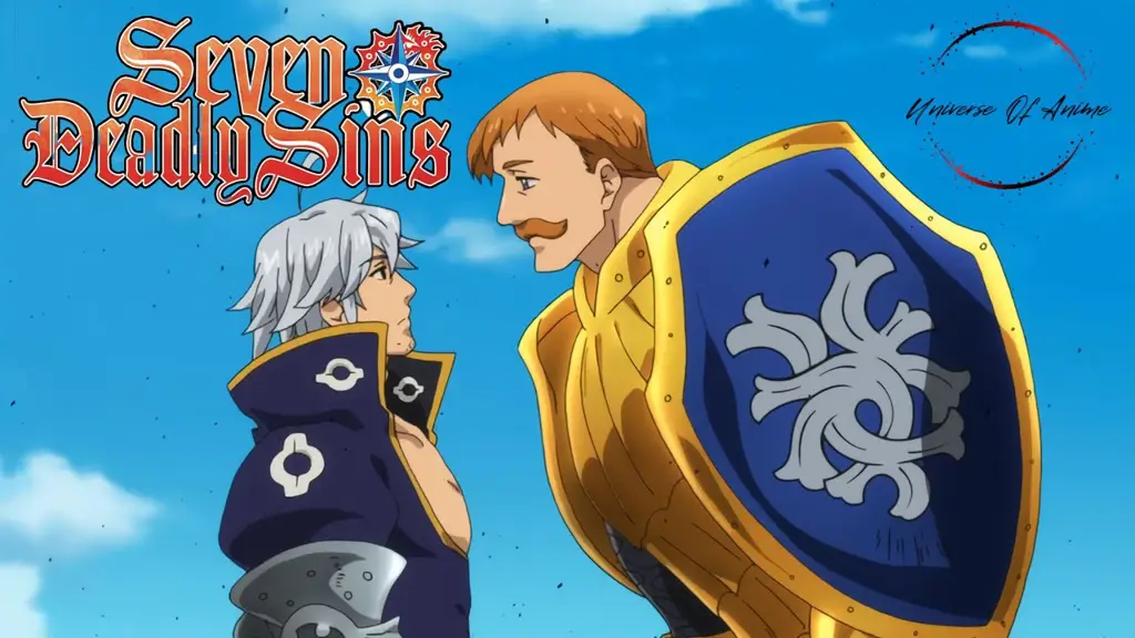 Gambar Escanor melawan Estarossa dalam pertarungan sengit di Seven Deadly Sins