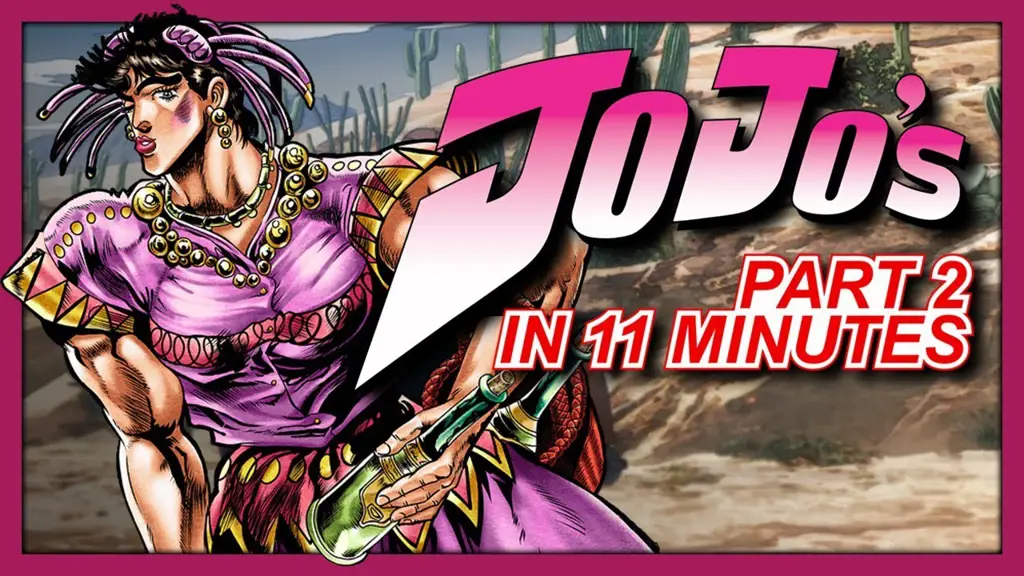 Pertarungan Joseph Joestar melawan Pillar Man Gambar dari pertarungan epik di JJBA Battle Tendency