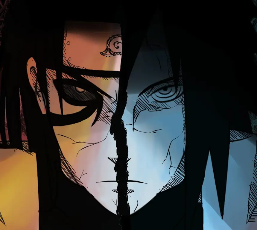 Gambar pertarungan Hashirama dan Madara