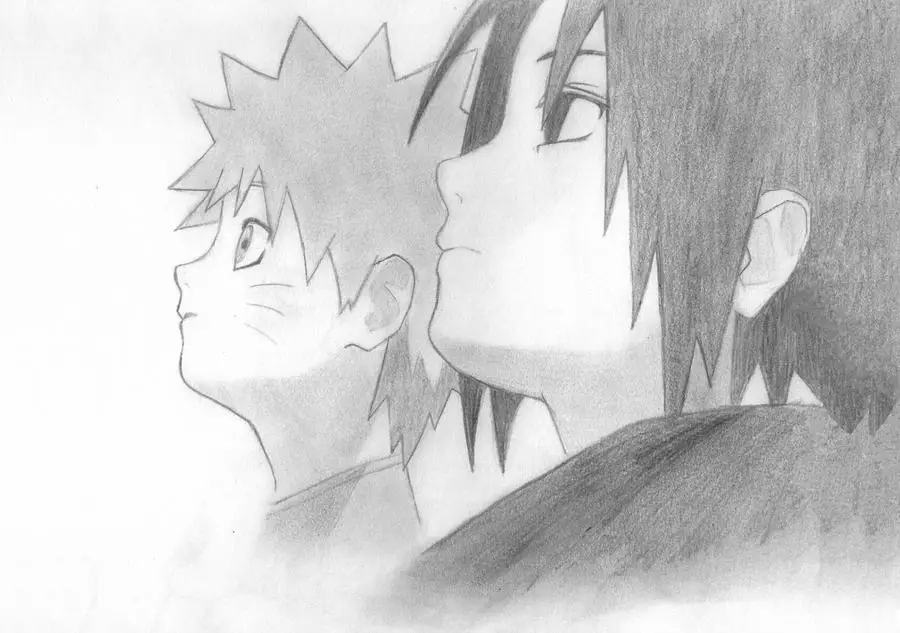 Gambar Naruto dan Sasuke bertarung