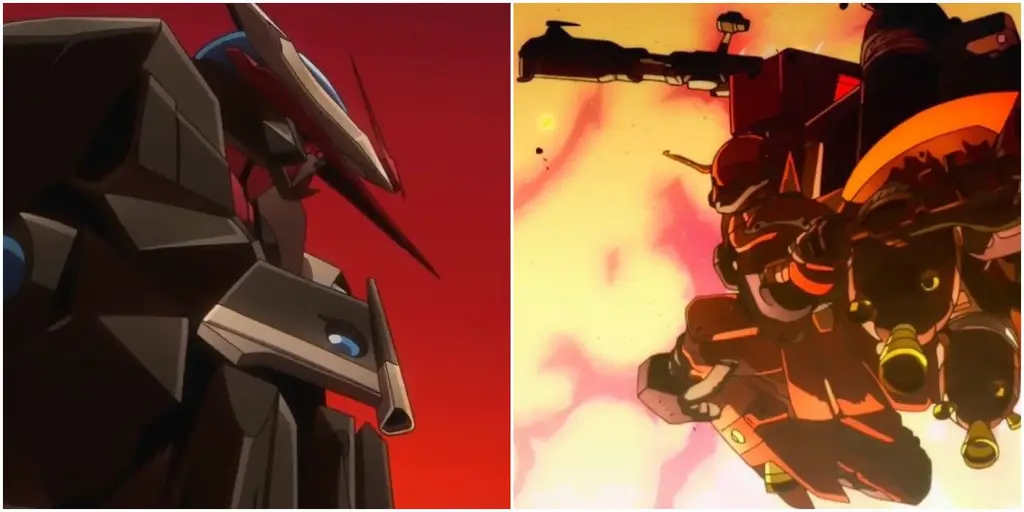 Gambar pertarungan mecha di Gundam 00 episode 15