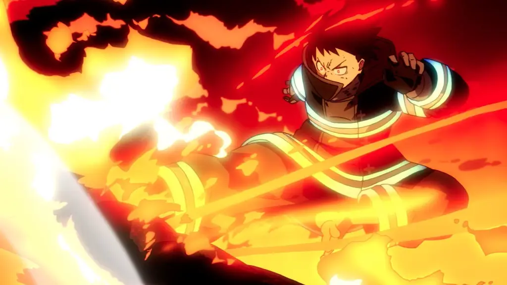 Adegan aksi dalam anime Fire Force