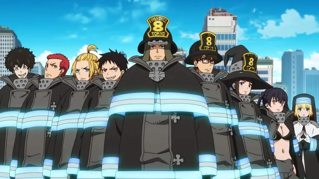 Adegan aksi di Anime Fire Force