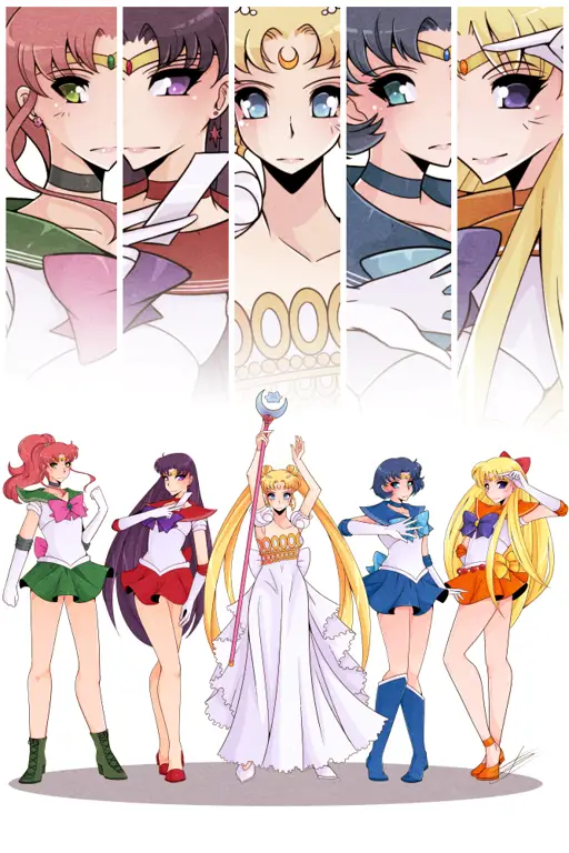 Gambar pertarungan akhir Sailor Moon melawan musuh utamanya