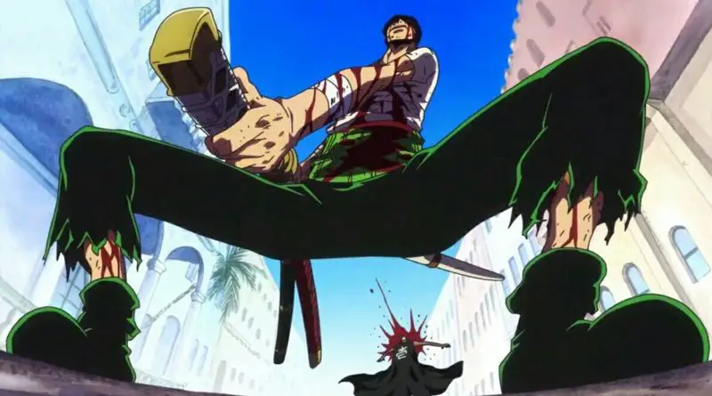 Gambar pertarungan pedang dalam anime One Piece