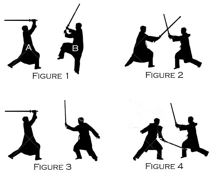 Gambar adegan pertarungan pedang samurai