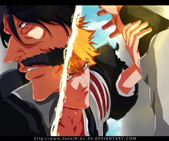 Gambar Ichigo bertarung melawan Yhwach